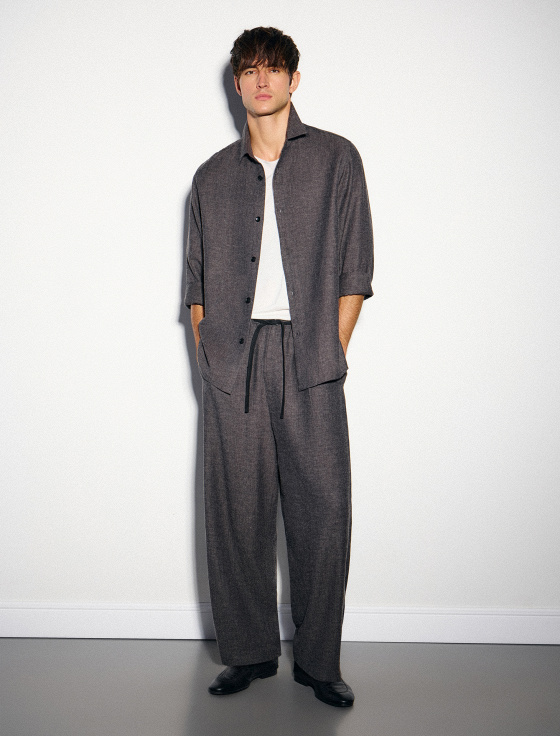 рубашка из льна, хлопка и шерсти - цена, описание и отзывы - фото №3