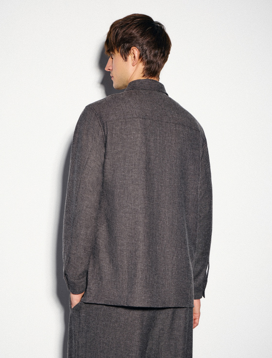 рубашка из льна, хлопка и шерсти - цена, описание и отзывы - фото №4