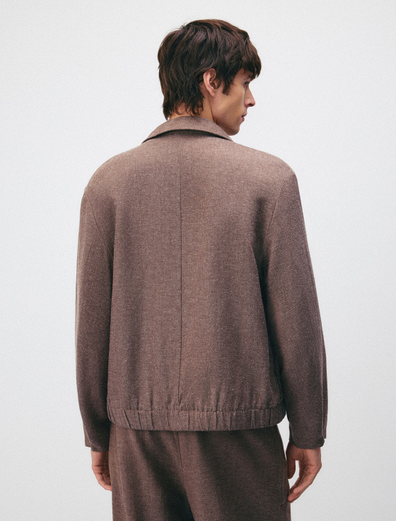 бомбер из шерсти и льна - цена, описание и отзывы - фото №4