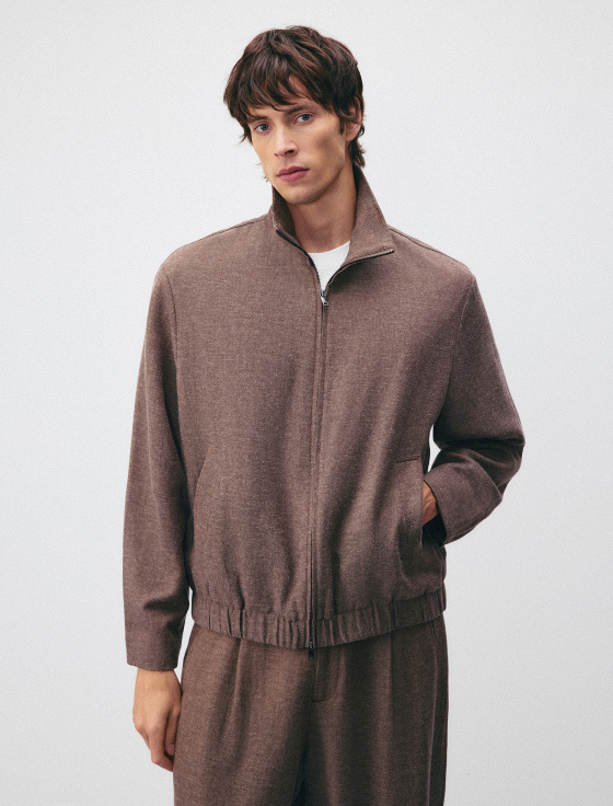 бомбер из шерсти и льна - цена, описание и отзывы - фото №2