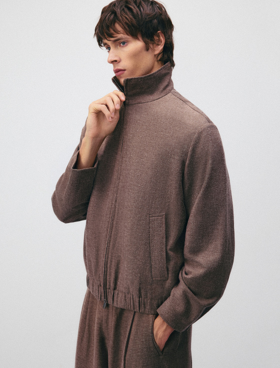 бомбер из шерсти и льна - цена, описание и отзывы - фото №3