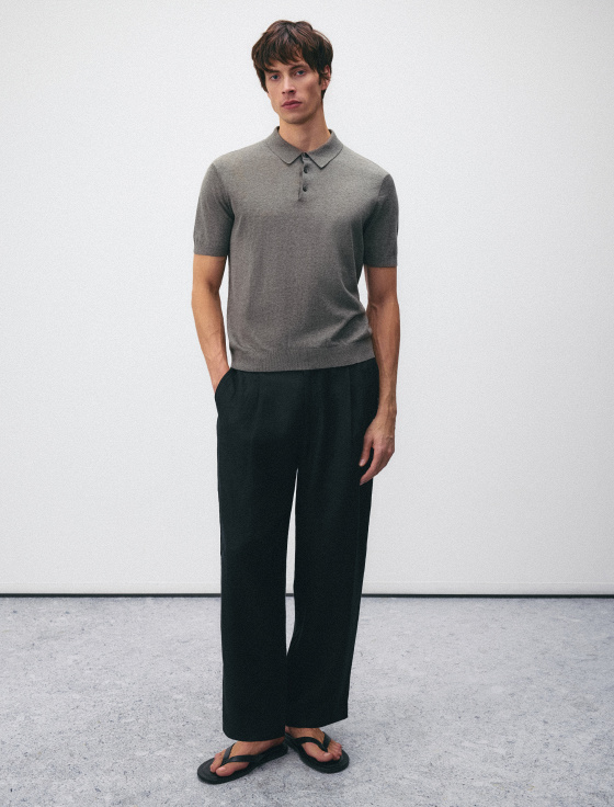 джемпер-поло из хлопка и льна - цена, описание и отзывы - фото №4