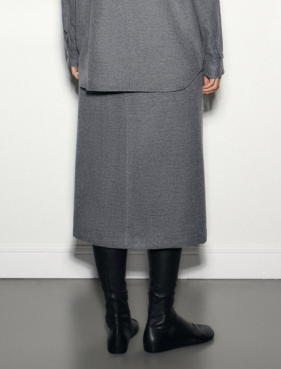юбка миди из тенсела и шерсти - цена, описание и отзывы - фото №4