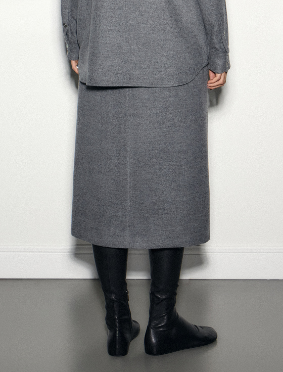 юбка миди из тенсела и шерсти - цена, описание и отзывы - фото №4