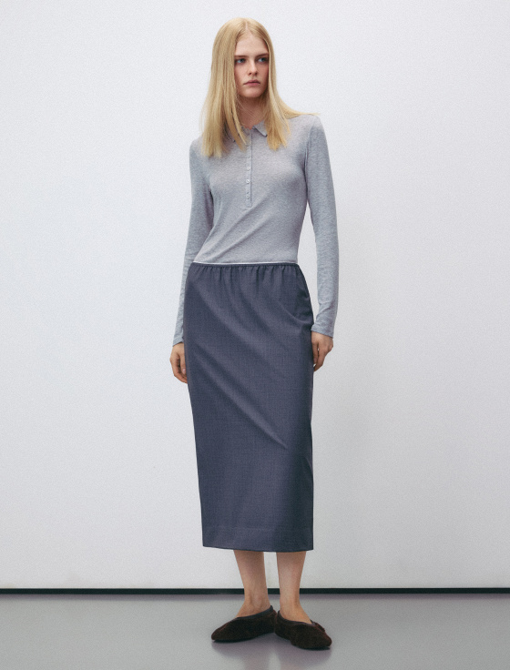 юбка миди из смесовой шерсти - цена, описание и отзывы - фото №3