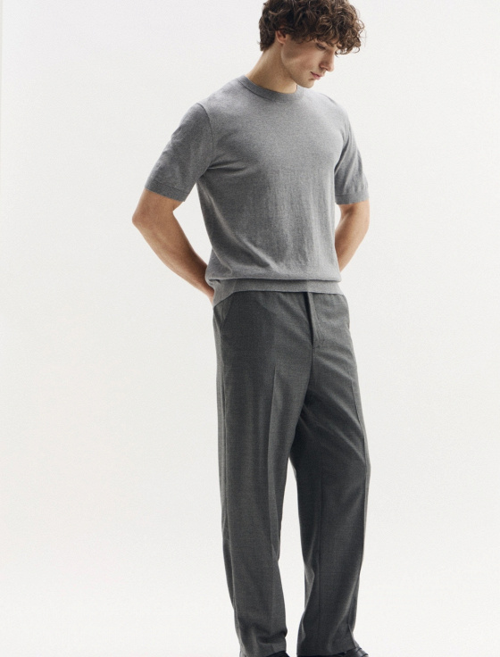 джемпер с коротким рукавом из хлопка и шёлка - цена, описание и отзывы - фото №3