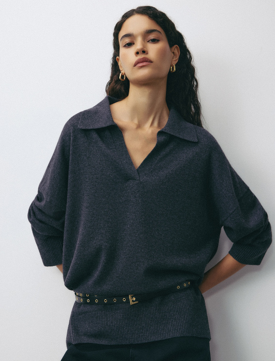 джемпер-поло из шерсти и кашемира - цена, описание и отзывы - фото №3