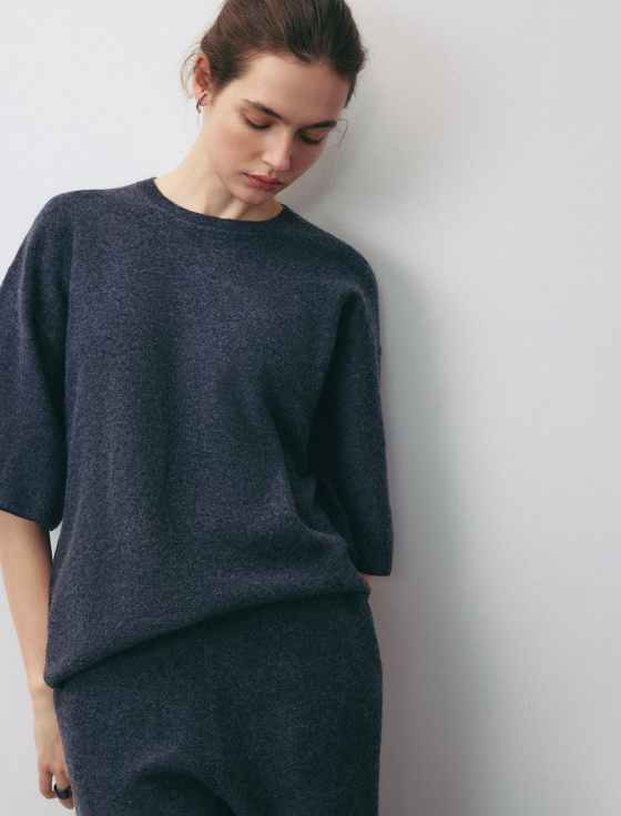 джемпер из 100% шерсти с коротким рукавом - цена, описание и отзывы - фото №2