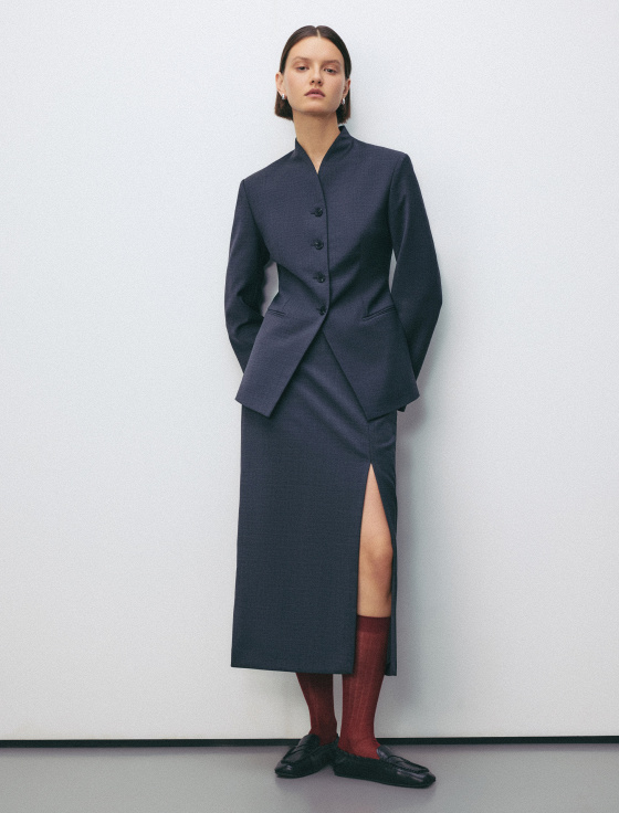 жакет приталенный из фактурной шерсти - цена, описание и отзывы - фото №5