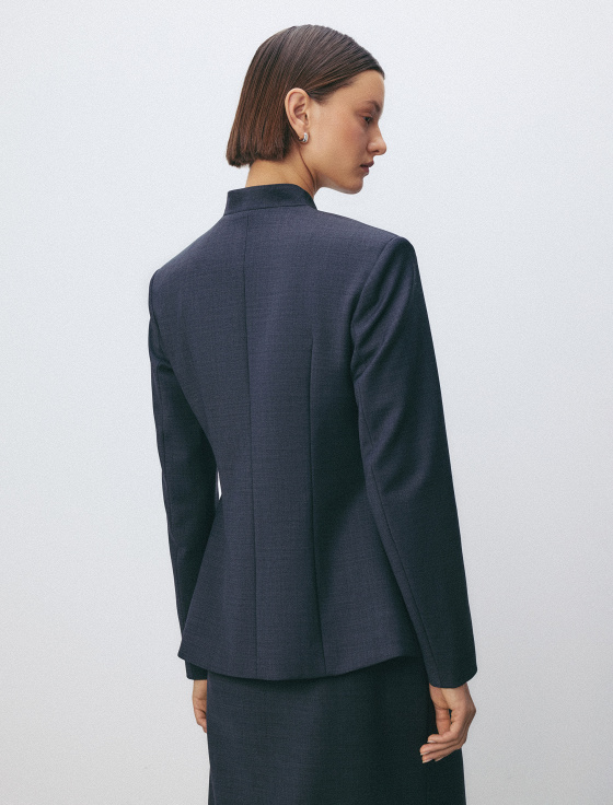 жакет приталенный из фактурной шерсти - цена, описание и отзывы - фото №7