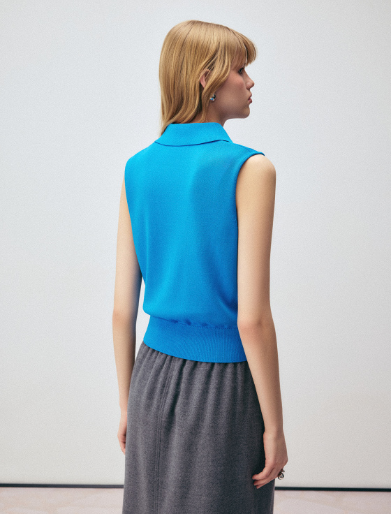 жилет из вискозы с отложным воротом - цена, описание и отзывы - фото №4