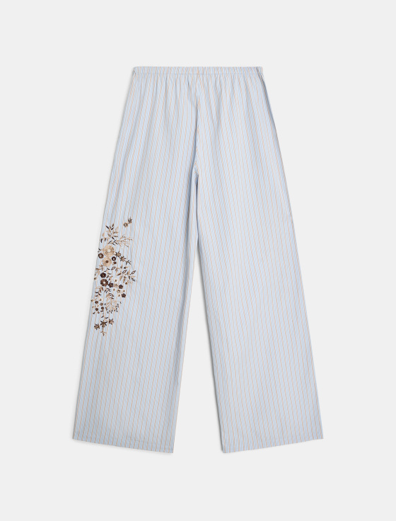 брюки из хлопка с цветочной вышивкой - цена, описание и отзывы - фото №2