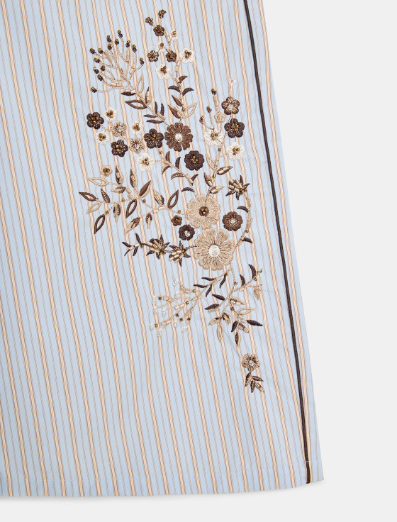 брюки из хлопка с цветочной вышивкой - цена, описание и отзывы - фото №4