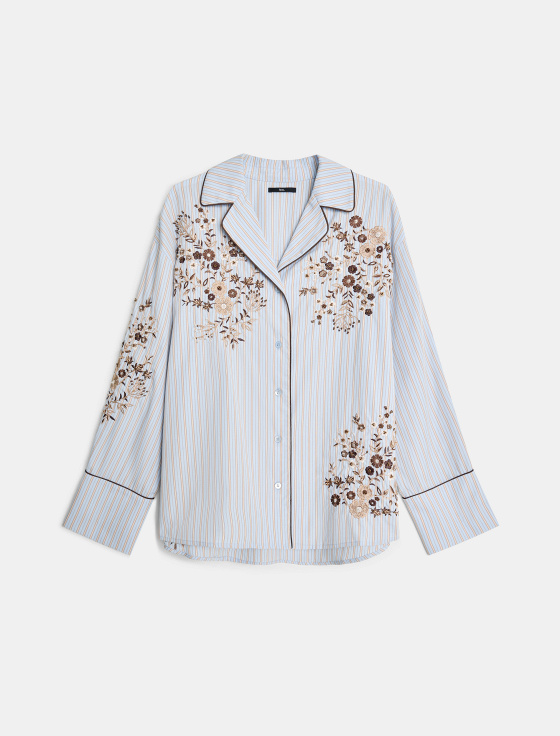 блуза из хлопка с цветочной вышивкой - цена, описание и отзывы - фото №1