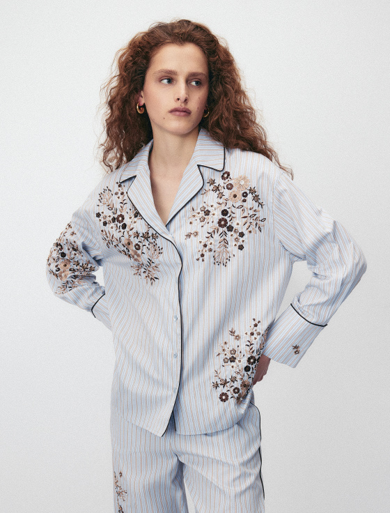 блуза из хлопка с цветочной вышивкой - цена, описание и отзывы - фото №2