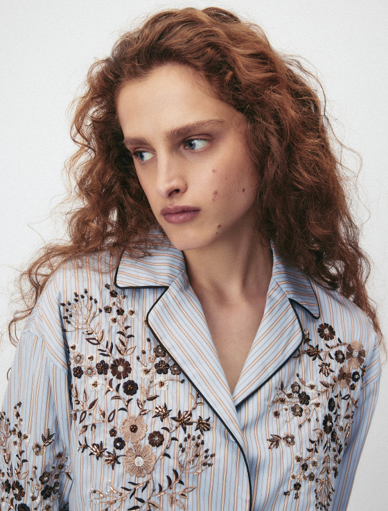 блуза из хлопка с цветочной вышивкой - цена, описание и отзывы - фото №5