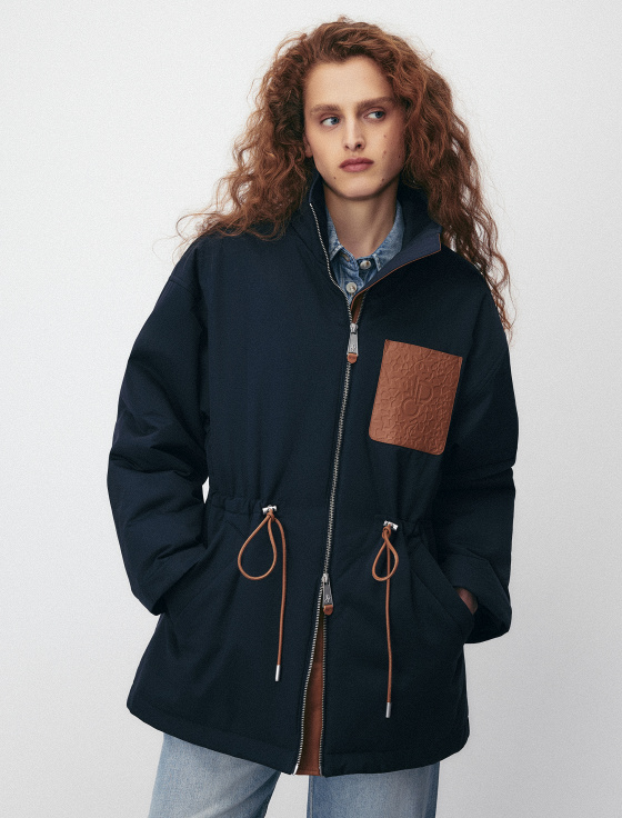 парка из хлопка с кожаным карманом - цена, описание и отзывы - фото №3