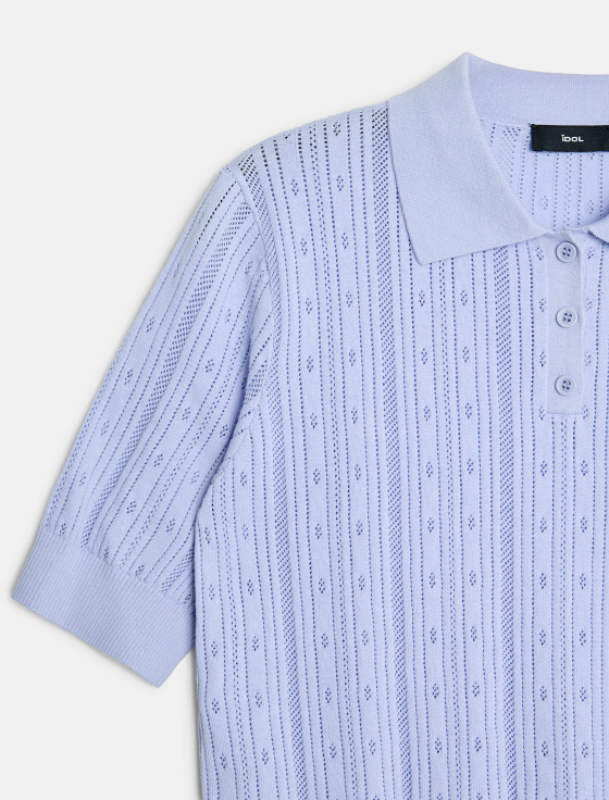 джемпер-поло из хлопка и шёлка - цена, описание и отзывы - фото №3