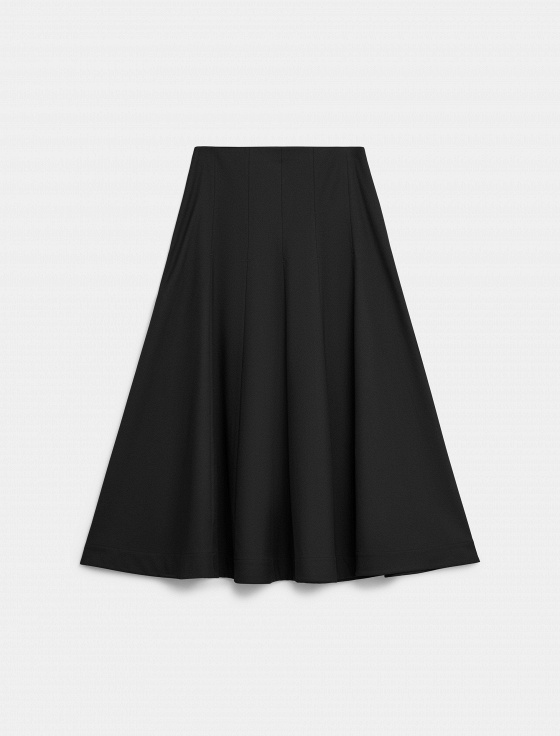 юбка-миди в складку из костюмной ткани - цена, описание и отзывы - фото №1