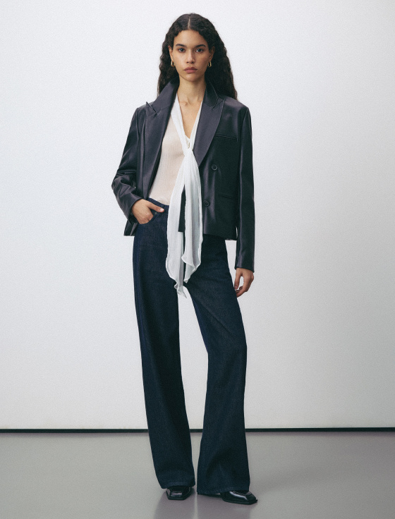 пиджак двубортный из натуральной кожи - цена, описание и отзывы - фото №4