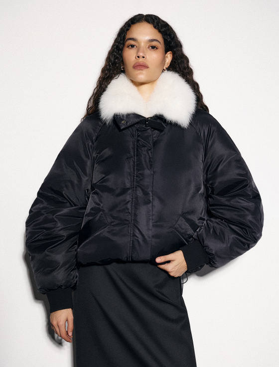 куртка с воротом из меха лисицы - цена, описание и отзывы - фото №5