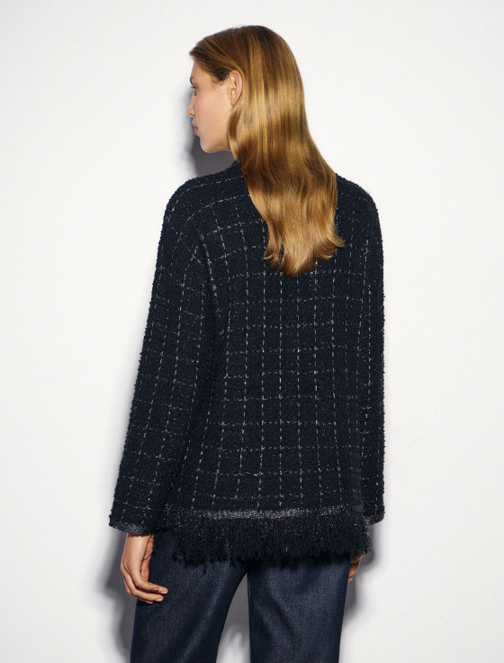 кардиган в клетку с бахромой - цена, описание и отзывы - фото №4