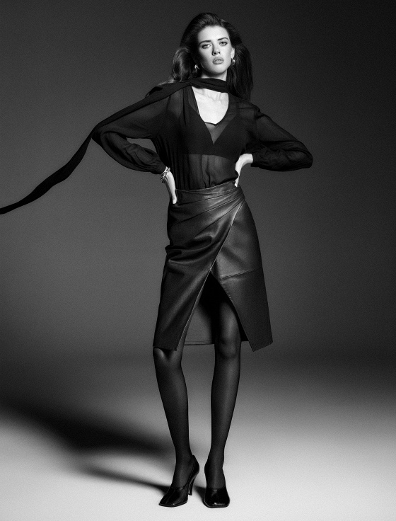 блузка из вискозы с воротом-шарфом - цена, описание и отзывы - фото №2