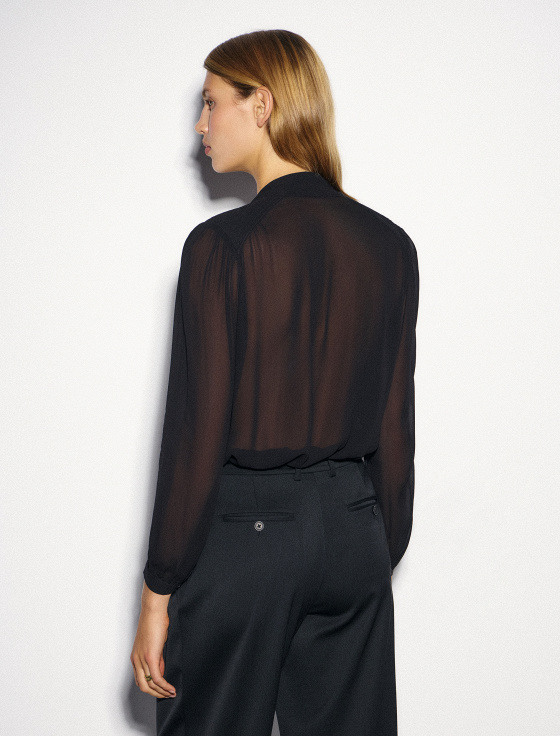 блузка из вискозы с воротом-шарфом - цена, описание и отзывы - фото №5