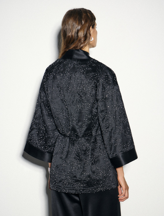 блуза-кимоно с металлизированной нитью - цена, описание и отзывы - фото №3