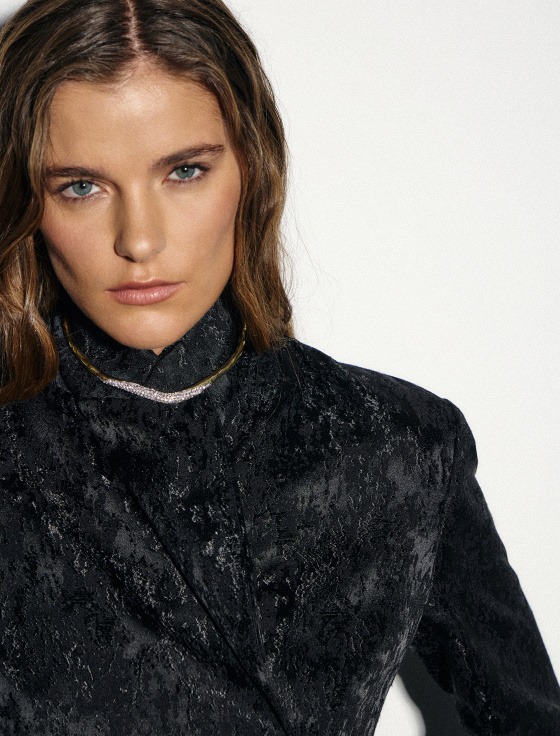 жакет жаккардовый с абстрактным рисунком - цена, описание и отзывы - фото №3