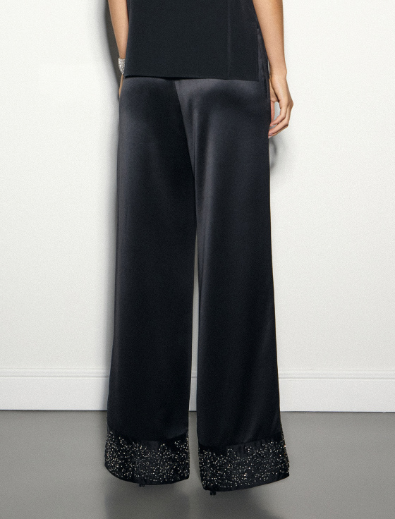 брюки из ацетата с металлизированной нитью - цена, описание и отзывы - фото №3