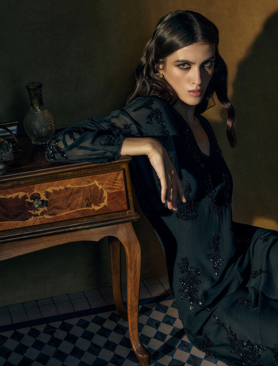 платье миди с абстрактной вышивкой - цена, описание и отзывы - фото №2