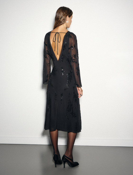 платье миди с абстрактной вышивкой - цена, описание и отзывы - фото №6