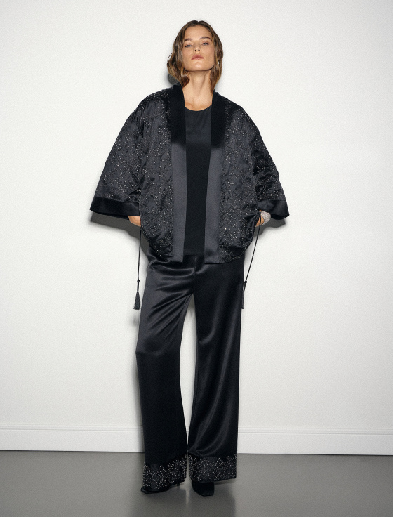 блуза-кимоно с металлизированной нитью - цена, описание и отзывы - фото №5