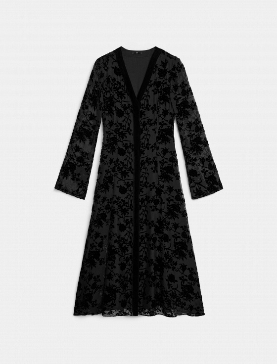 платье из панбархата с цветочным узором - цена, описание и отзывы - фото №1