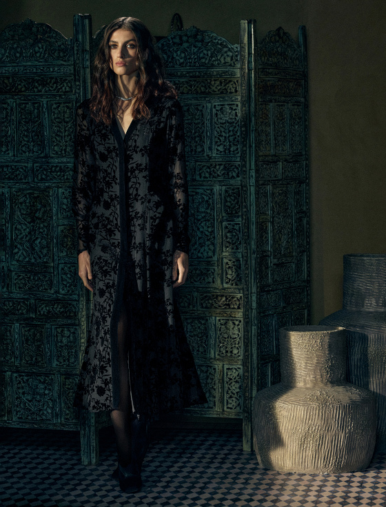 платье из панбархата с цветочным узором - цена, описание и отзывы - фото №2