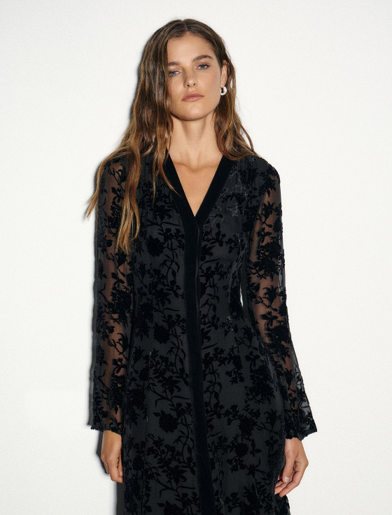 платье из панбархата с цветочным узором - цена, описание и отзывы - фото №5