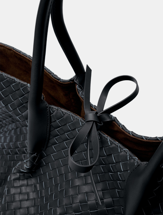 сумка из переплетенных кожаных полос - цена, описание и отзывы - фото №5