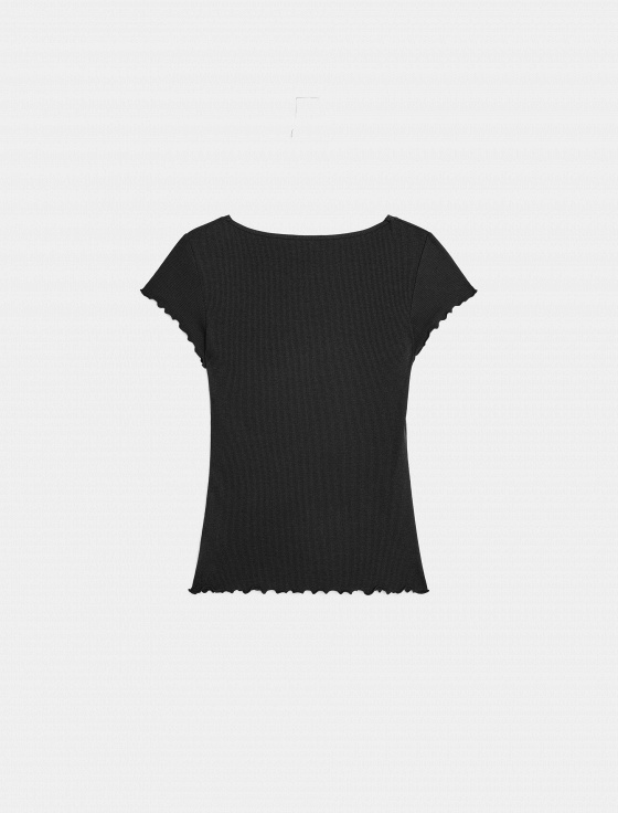 футболка с кружевом из хлопка и бамбука - цена, описание и отзывы - фото №2