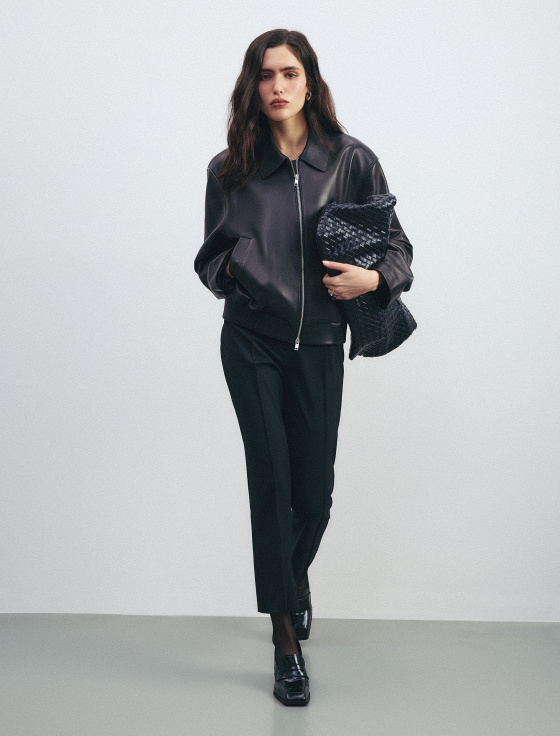 бомбер из 100% натуральной кожи - цена, описание и отзывы - фото №4