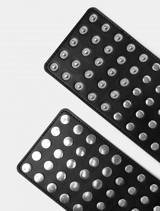 ремень из кожи с металлической отделкой - цена, описание и отзывы - фото №5