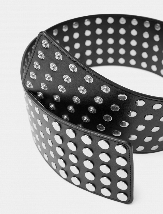 ремень из кожи с металлической отделкой - цена, описание и отзывы - фото №3