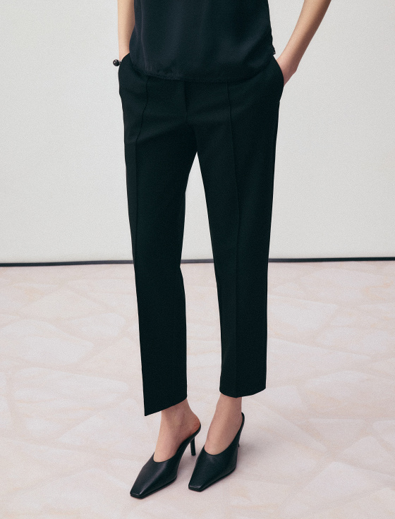брюки зауженные из костюмной ткани - цена, описание и отзывы - фото №2