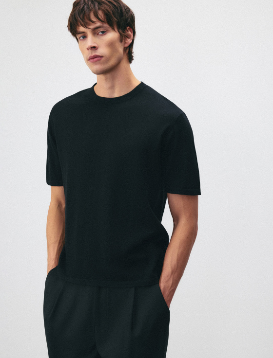 джемпер из хлопка и льна с коротким рукавом - цена, описание и отзывы - фото №2