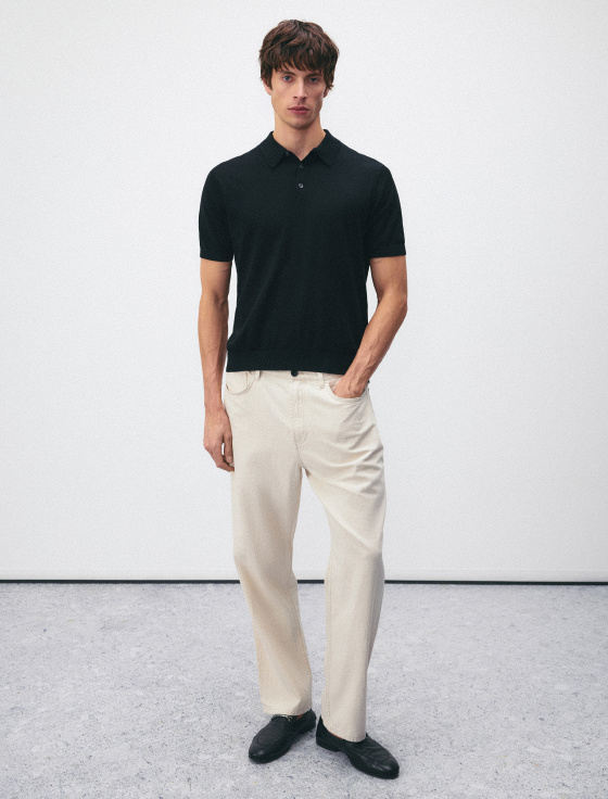 джемпер-поло из хлопка и льна - цена, описание и отзывы - фото №4