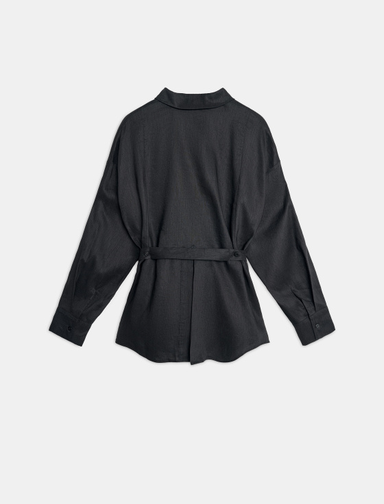 блуза из вискозы и льна с поясом - цена, описание и отзывы - фото №2