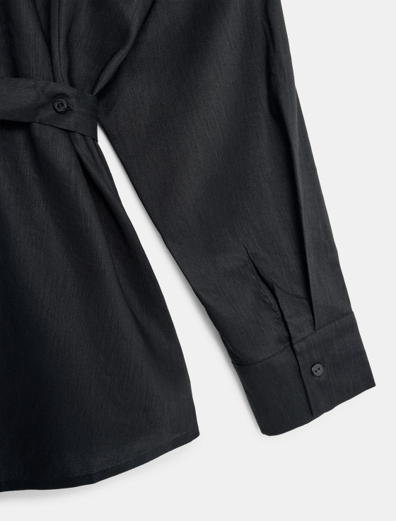 блуза из вискозы и льна с поясом - цена, описание и отзывы - фото №5