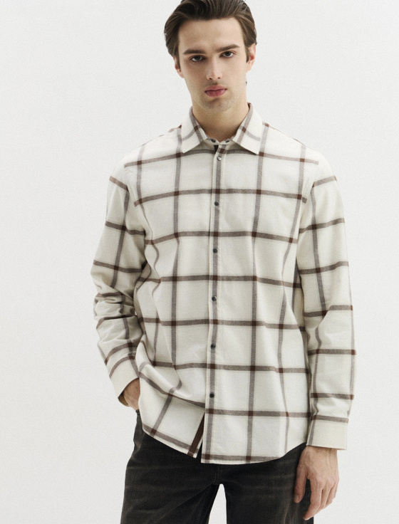 рубашка из 100% хлопка в клетку - цена, описание и отзывы - фото №2