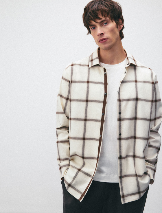 рубашка из 100% хлопка в клетку - цена, описание и отзывы - фото №2