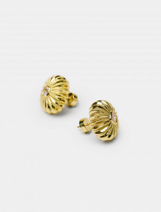 серьги-гвоздики с кристаллами - цена, описание и отзывы - фото №3